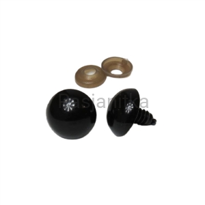 Bezpieczne Oczy czarne 24 mm