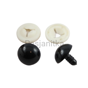 Bezpieczne Oczy czarne 24 mm