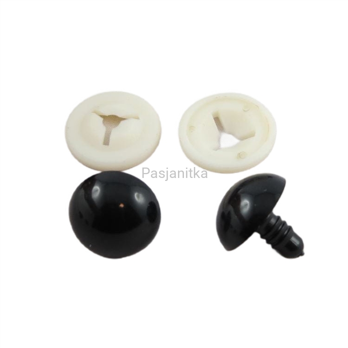 Bezpieczne Oczy czarne 24 mm