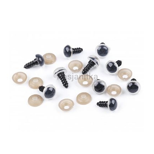 Bezpieczne Oczy białe 12 mm
