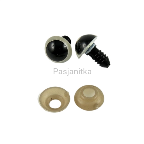 Bezpieczne Oczy białe 16 mm