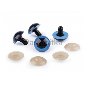 Bezpieczne Oczy niebieskie 20 mm