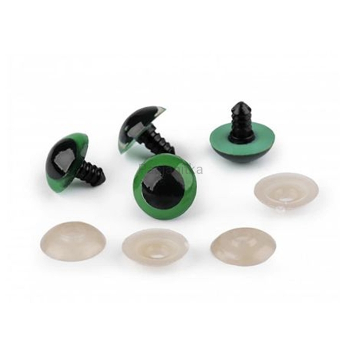 Bezpieczne Oczy zielone 20 mm