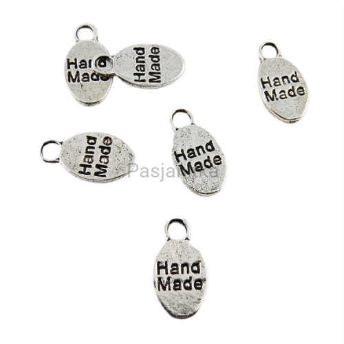 Zawieszka metalowa owal / Hand Made