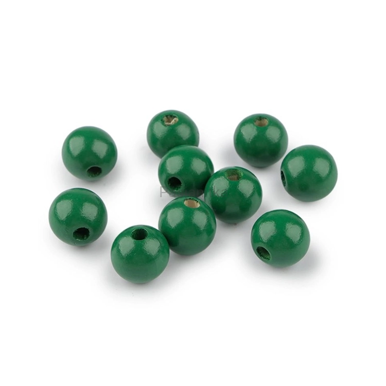 Drewniane koraliki 16 mm / zielony