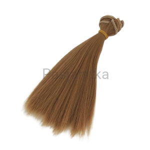 Włosy do lalek 15 cm proste / ciemny blond