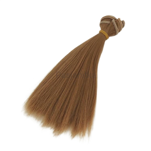 Włosy do lalek 15 cm proste / ciemny blond