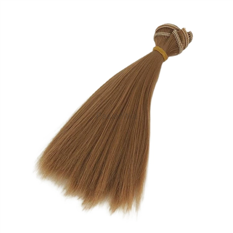Włosy do lalek 15 cm proste / ciemny blond