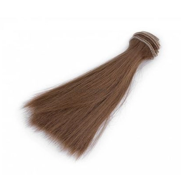 Włosy do lalek 15 cm proste / brąz