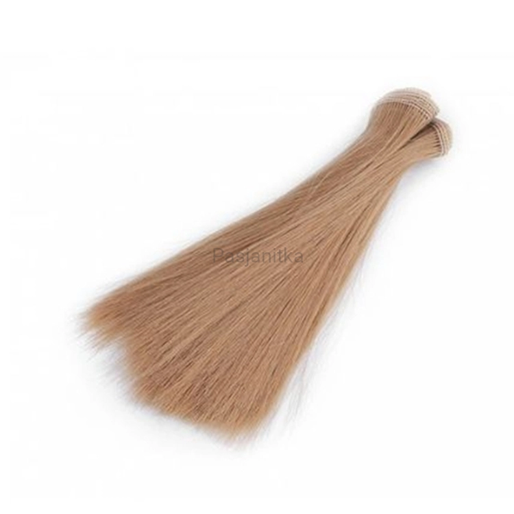 Włosy do lalek 15 cm proste / blond