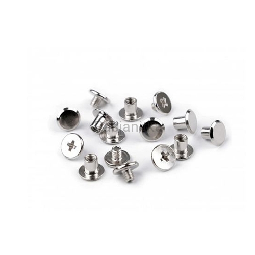 Nit skręcany 10 x 6 mm, srebrny / 2 komplety