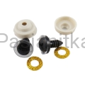 Bezpieczne Oczy brokatowe 12 mm złoty