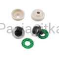 Bezpieczne Oczy brokatowe 12 mm zielone