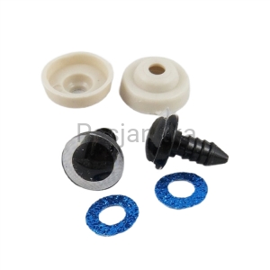 Bezpieczne Oczy brokatowe 12 mm niebieskie