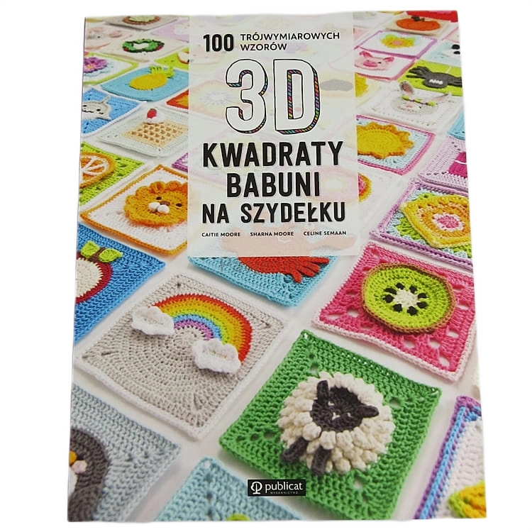 Książka 3D Kwadraty Babuni na szydełku