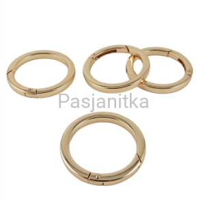 Karabińczyk / kółko otwierane 38 mm, złote