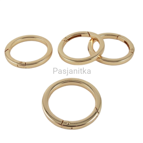 Karabińczyk / kółko otwierane 38 mm, złote