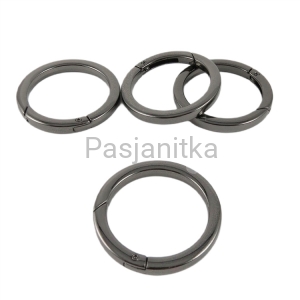 Karabińczyk / kółko otwierane 38 mm, czarny