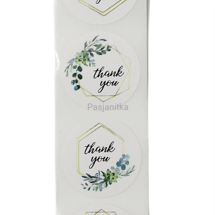 Naklejka 004 / "Thank you" 2,5 cm / 10 szt