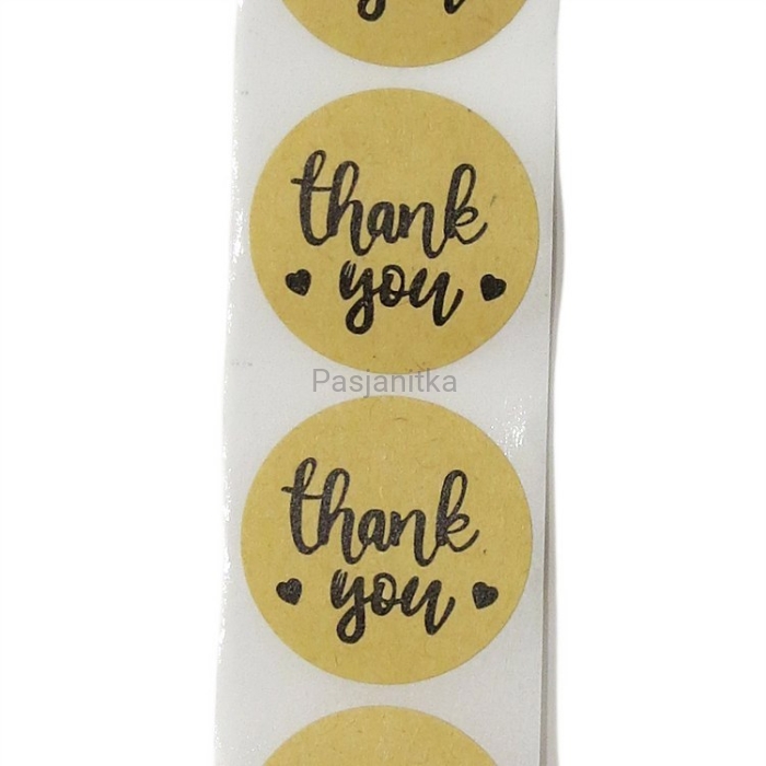 Naklejka 005 / "Thank you" 2,5 cm / 10 szt