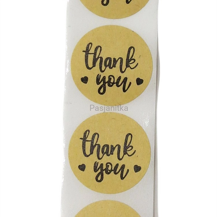 Naklejka 005 / "Thank you" 2,5 cm / 10 szt