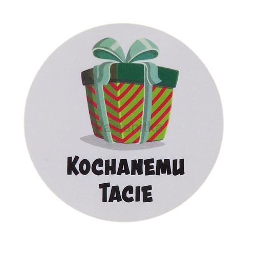 Naklejka 010 / "Kochanemu Tacie" 5,5 cm / 2 szt