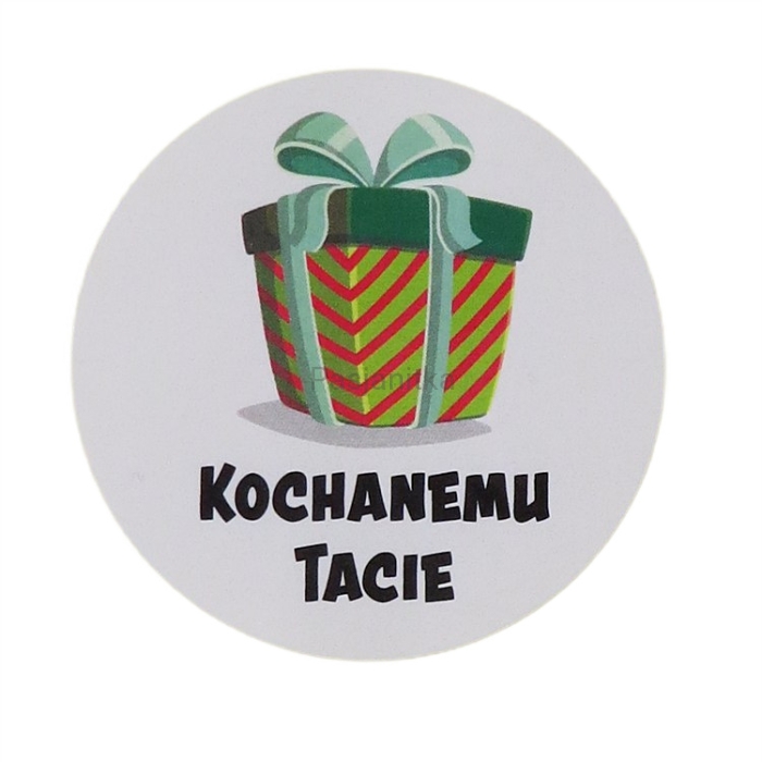 Naklejka 010 / "Kochanemu Tacie" 5,5 cm / 2 szt
