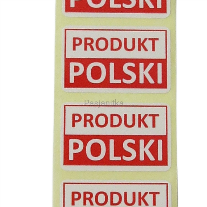 Naklejka 021 / "Produkt Polski" 3,2 x 2 cm / 10 szt