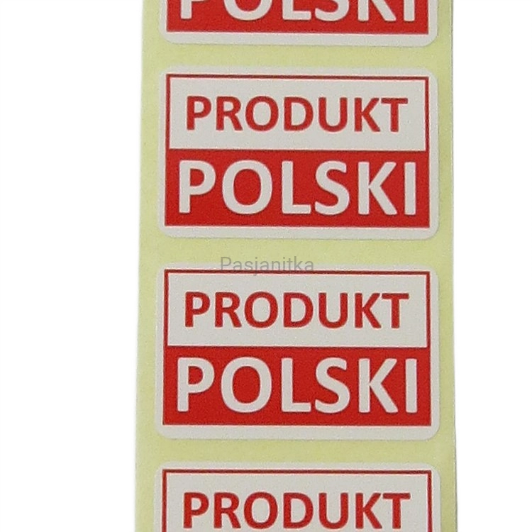 Naklejka 021 / "Produkt Polski" 3,2 x 2 cm / 10 szt