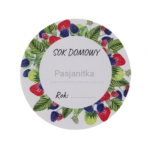 Naklejka 022 / "Sok Domowy" 5,5 cm / 2 szt