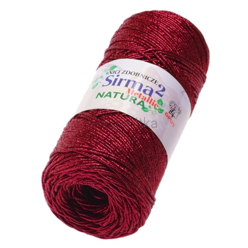 Sznurek Sirma 2 Metallic / 414 czerwony