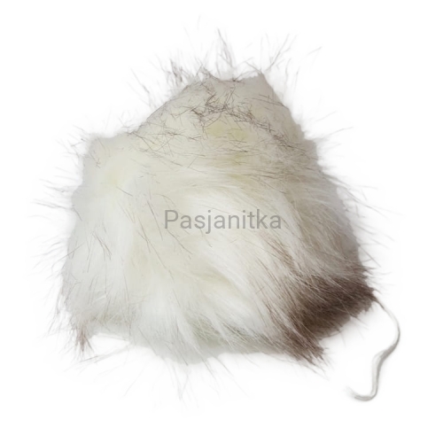 Pompon ok 12 cm / biały