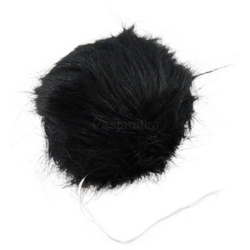 Pompon ok 12 cm / czarny