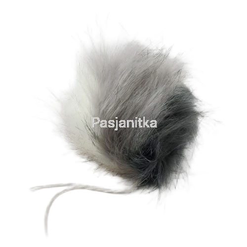 Pompon ok 14 cm / szary melanż
