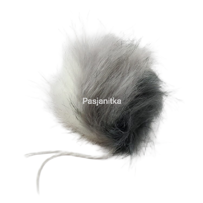 Pompon ok 14 cm / szary melanż