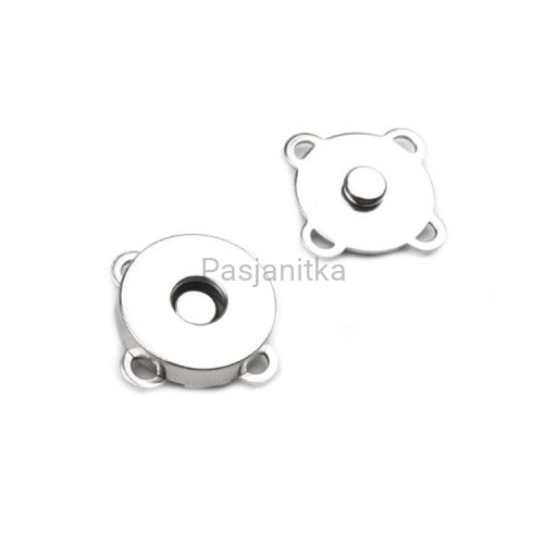 Zapięcie magnes 14 mm / srebrny