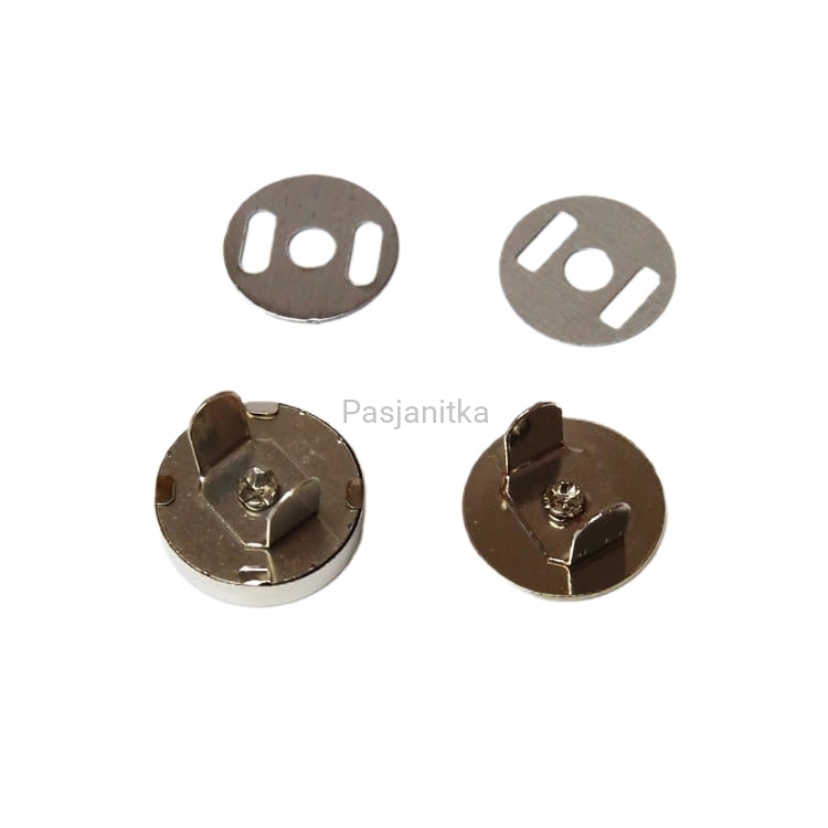 Zapięcie magnes zaciskowy 18 mm / srebrny