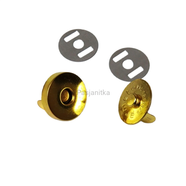 Zapięcie magnes zaciskowy 18 mm / złoty