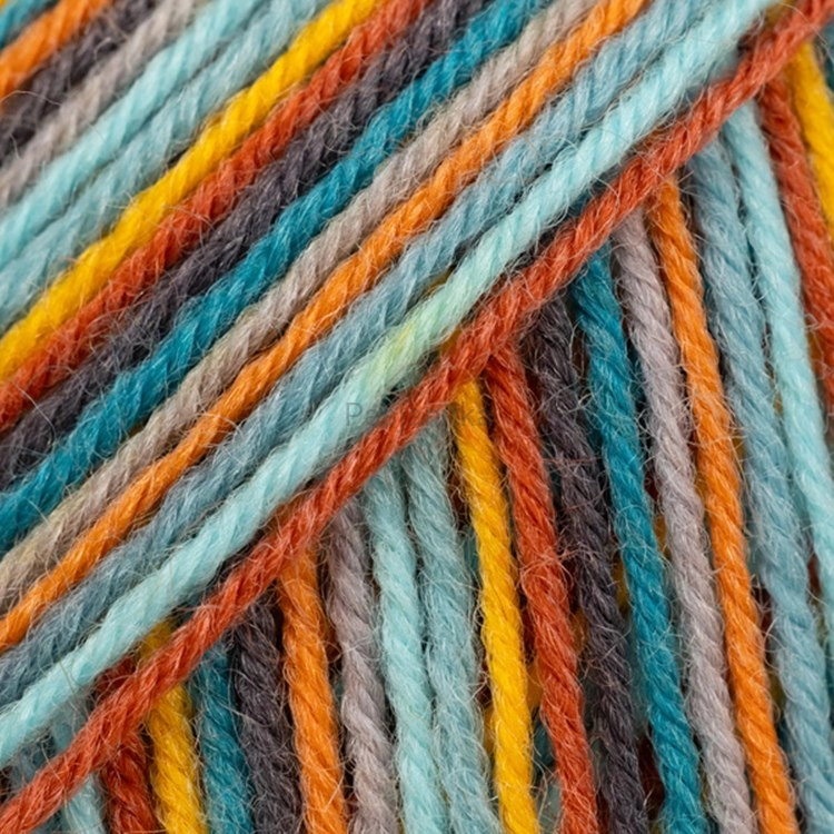 Włóczki DROPS Fabel / 928 print / zorza wieczorna