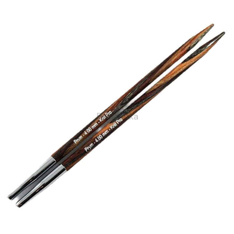 Druty z wymienną żyłką Prym/ KnitPro Natural / 4 mm