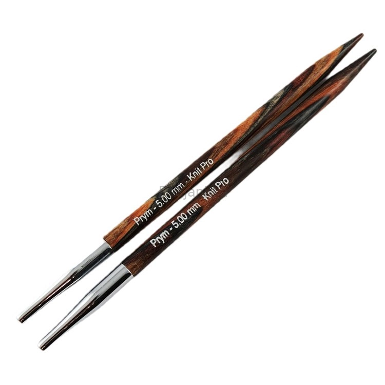 Druty z wymienną żyłką Prym/ KnitPro Natural / 5 mm