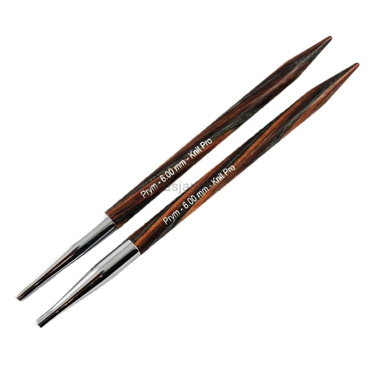 Druty z wymienną żyłką Prym/ KnitPro Natural / 6 mm