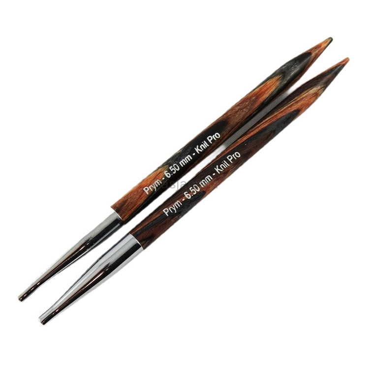 Druty z wymienną żyłką Prym/ KnitPro Natural / 6,5 mm