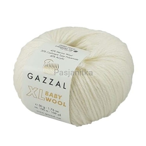 Włóczka Baby Wool XL 801 przełamana biel