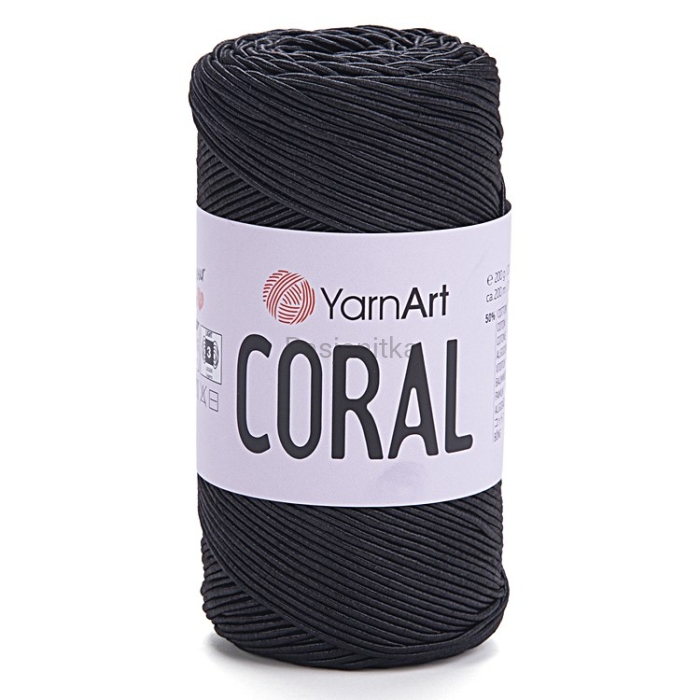 Sznurek Coral Yarn Art 1,5 mm / 1902 Czarny