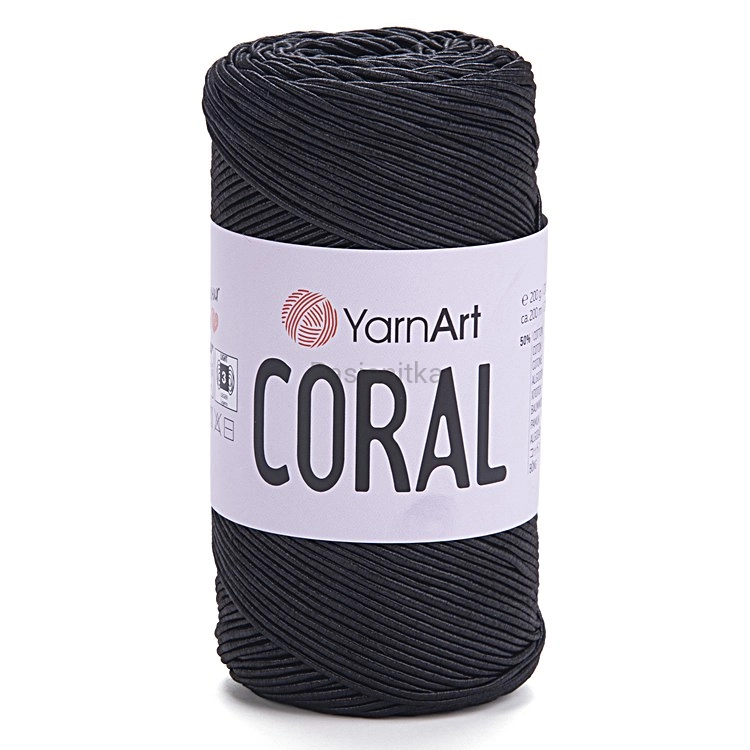 Sznurek Coral Yarn Art 1,5 mm / 1902 Czarny