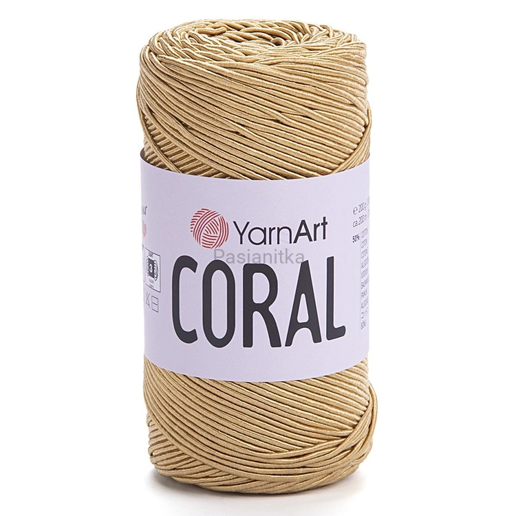 Sznurek Coral Yarn Art 1,5 mm / 1903 Beż złoty