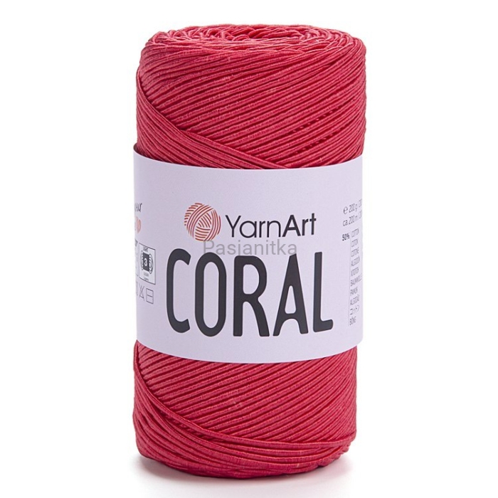 Sznurek Coral Yarn Art 1,5 mm / 1907 Czerwony