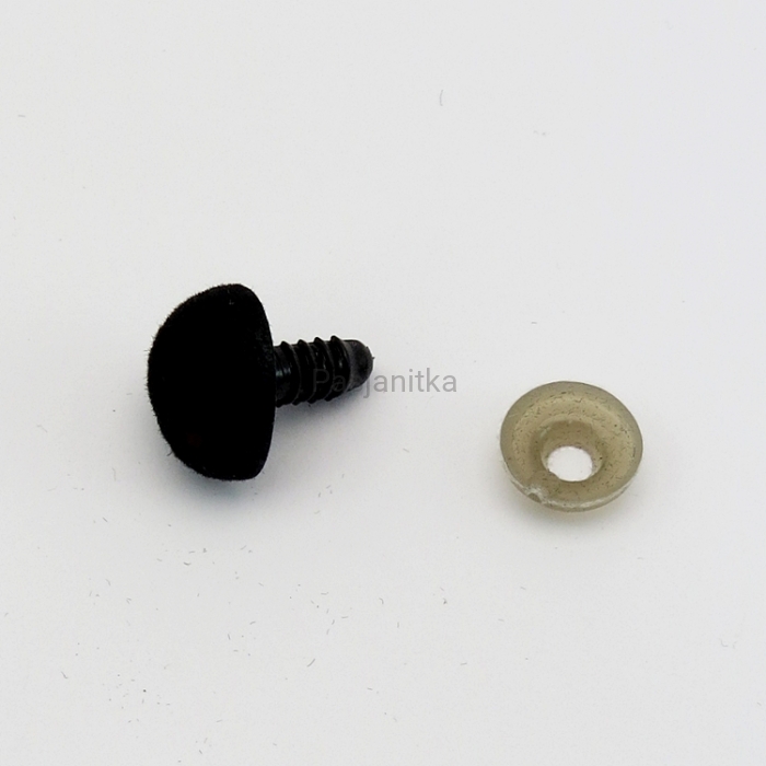 Nos trójkąt aksamitek 15 x 13 mm czarny