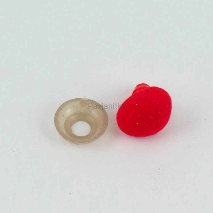 Nos trójkąt aksamitek 15 x 20 mm czerwony